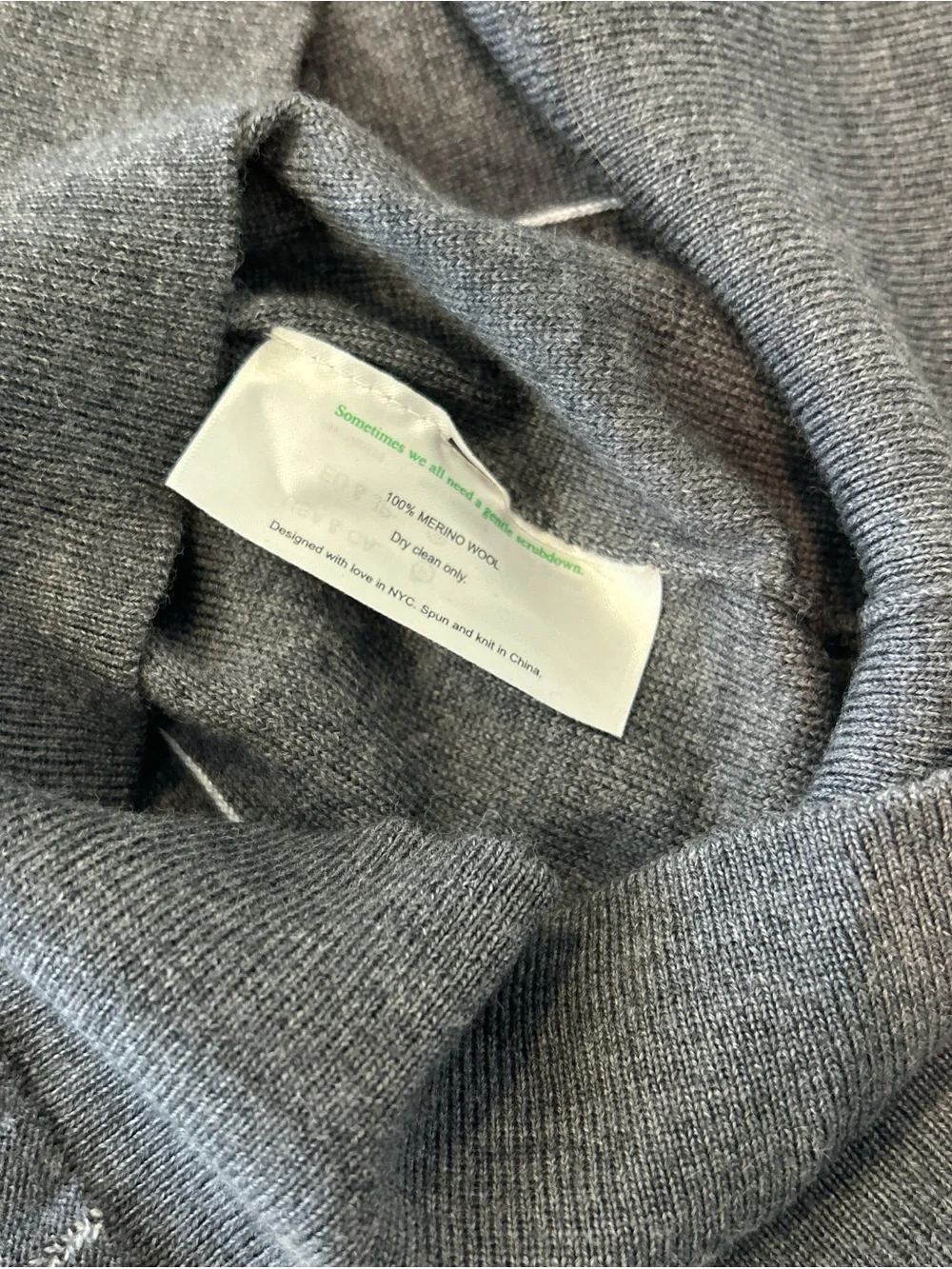 MM Lafleur Men's Charcoal Gray Crewneck with Light Pinstripes
